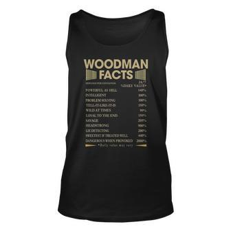 Woodman Name Gift Woodman Facts Unisex Tank Top - Seseable