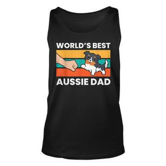 Worlds Best Aussie Dad Australian Shepherd Papa Unisex Tank Top - Thegiftio UK