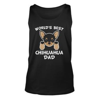 Worlds Best Chihuahua Dad Dog Owner Unisex Tank Top | Mazezy