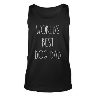 Worlds Best Dog Dad Rae Dunn Style Dog Dad Unisex Tank Top | Mazezy