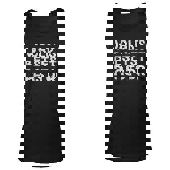 Worlds Best Pastor Unisex Tank Top - Thegiftio UK