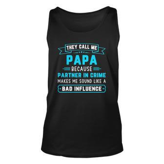 Mens They Call Me Papa Because Partner In Crime Fathers Day Tank Top | Mazezy