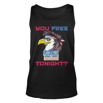 You Free Tonight Merica Eagle Mullet 4Th Of July Men Women Unisex Tank Top - Seseable