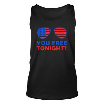 You Free Tonight To Celebrate 4Th Of July In Red And Blue Unisex Tank Top | Mazezy