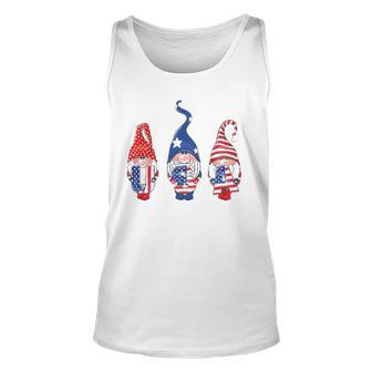 4Th Of July American Flag Gnomes Women Men Girls Boys Kids Unisex Tank Top | Mazezy UK