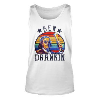 4Th Of July Ben Drankin Drinking Patriotic Funny Unisex Tank Top - Seseable