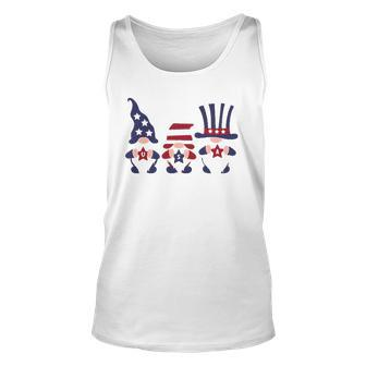 4Th Of July Patriotic Gnomes American Usa Flag Unisex Tank Top | Mazezy AU