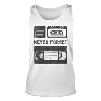 80S 90S Never Forget Retro Vintage Cassette Tape Unisex Tank Top - Thegiftio UK