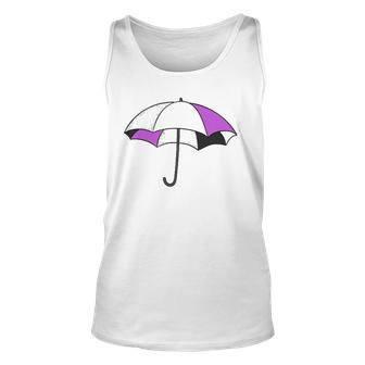 Ace Asexual Pride Asexuality Purple Umbrella Pride Flag Unisex Tank Top | Mazezy