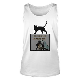 All I Need Is Love And Yoga And A Cat Lovers Gift For Yoga Lovers Funny Cat Unisex Tank Top | Favorety AU