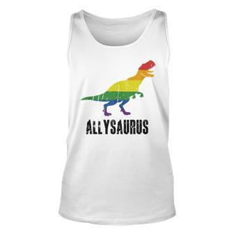 Allysaurus Ally Pride Gay Pride Lgbt Allysaurus Unisex Tank Top | Mazezy