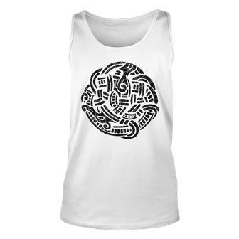 Ancient Viking Serpent Amulet For Nordic Lore Lovers Unisex Tank Top | Seseable CA