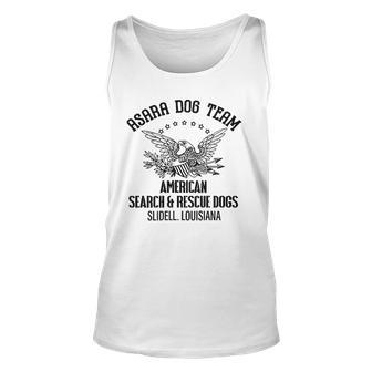 Asara Dog Team American Search & Rescue Dogs Slidell Unisex Tank Top | Mazezy