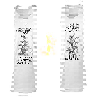 Auntie Gift Worlds Best Dog Auntie Unisex Tank Top - Seseable