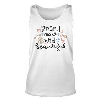 Baby Shower Text Design Brand New And Beautiful Unisex Tank Top | Favorety