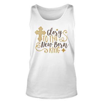 Baby Shower Text Design Glory To The New Born Unisex Tank Top | Favorety UK