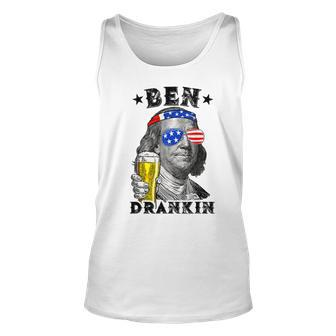 Ben Drankin Benjamin Funny Drink Beer 4Th Of July Unisex Tank Top - Seseable