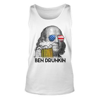 Ben Drankin Drunking Funny 4Th Of July Beer Men Woman V3 Unisex Tank Top - Seseable
