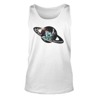 Mens Best Dad In The Universe Fathers Day Space Nebula Tank Top | Mazezy