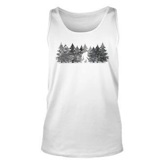 Bigfoot In The Forest Unisex Tank Top | Favorety