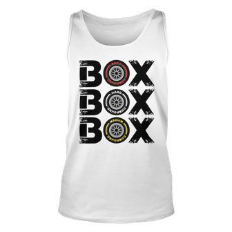 Box Box Box F1 Tyre Compound V2 Design Unisex Tank Top | Favorety UK