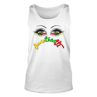 Bright Eyes Juneteenth African American Eye Black Flag V2 Unisex Tank Top | Favorety DE