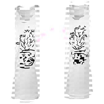 Cactus Flower Plant Cute Draw Print Christmas Idea Unisex Tank Top - Thegiftio