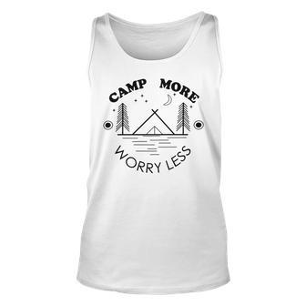 Camp More Worry Less Camping Lovers Unisex Tank Top | Favorety UK