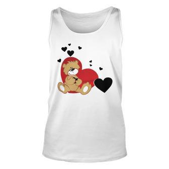 Cartoon Animal Happy Loving Teddy Bear Unisex Tank Top | Favorety UK