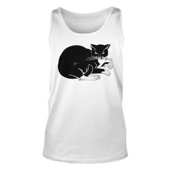 Cat Cut Cat Cat Lovers Black Cat Funny Cat Birthday Cat Gift Cat Danger Kitty V3 Unisex Tank Top | Favorety AU