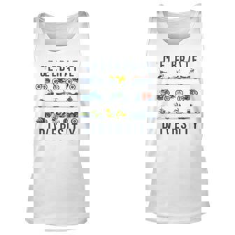 Celebrate Diversity | Motorcycle Biker Motorbike Enthusiasts Unisex Tank Top | Seseable UK