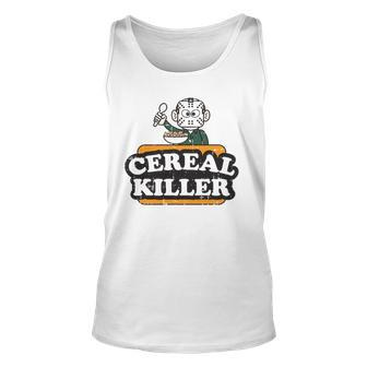 Cereal Killer Food Pun Humor Costume Funny Halloween Gifts Unisex Tank Top | Mazezy