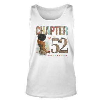 Chapter 52 Years Old 52Nd Birthday Leopard Afro Black Womens Unisex Tank Top - Seseable