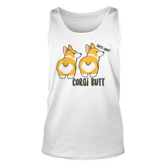 Corgi Set Sticker Design Funny Corgi Set Stickers Unisex Tank Top | Favorety UK