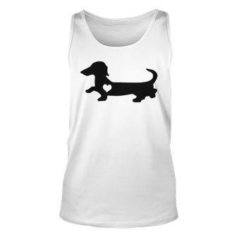 Dachshund Heart Dog Lover Unisex Tank Top | Favorety AU