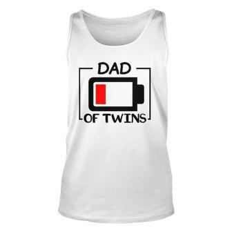 Dad Of Twins Low Battery Tired Twins Dad Unisex Tank Top | Mazezy