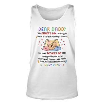 Dear Daddy I Cant Wait To Meet You Baby Bump Mug Unisex Tank Top - Monsterry CA