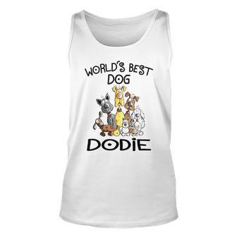 Dodie Grandpa Gift Worlds Best Dog Dodie Unisex Tank Top - Seseable