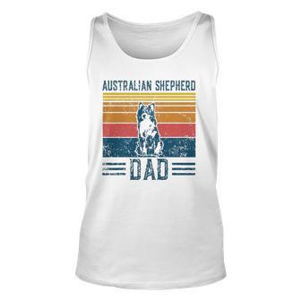 Dog Aussie Dad Vintage Australian Shepherd Dad Unisex Tank Top | Mazezy
