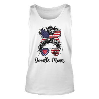 Doodle Mom Happy 4Th Of July American Flag Day Unisex Tank Top - Seseable