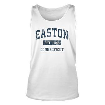 Easton Connecticut Ct Vintage Sports Design Navy Unisex Tank Top | Mazezy