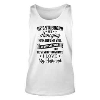 Family I Love My Husband Unisex Tank Top | Favorety DE