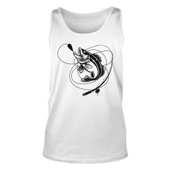 Fishing Bass Sticker Unisex Tank Top | Favorety AU