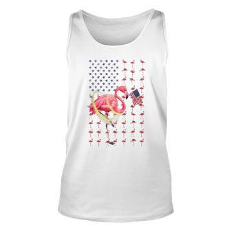 Flamingo American Usa Flag 4Th Of July Patriotic Funny Unisex Tank Top - Seseable