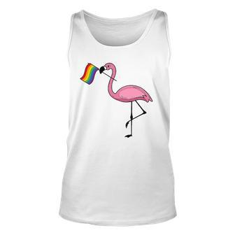 Flamingo Lgbt Flag Cool Gay Rights Supporters Gift Unisex Tank Top | Mazezy