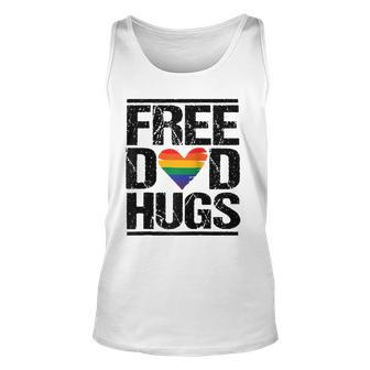 Free Dad Hugs Lgbtq Pride Stepfather Daddy Papa Raglan Baseball Tee Tank Top | Mazezy
