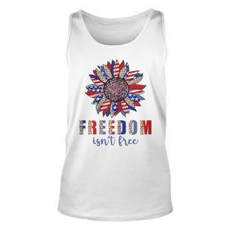 Freedom Isn’T Free Sunflower Memorial Day 4Th Of July Summer Unisex Tank Top - Seseable