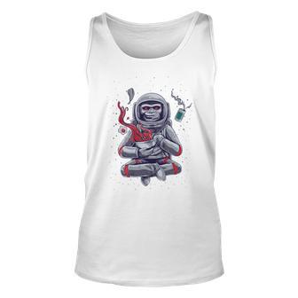 Funny Astronaut Monkey Ramen V2 Unisex Tank Top | Favorety