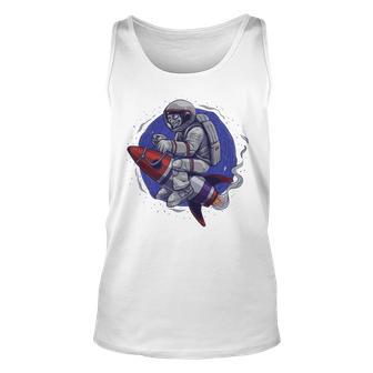 Funny Astronaut Monkey V4 Unisex Tank Top | Favorety CA