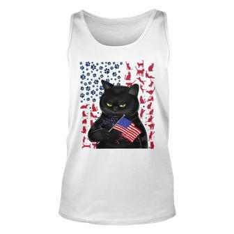 Funny Black Cat Independence Flag 633 Shirt Unisex Tank Top | Favorety CA